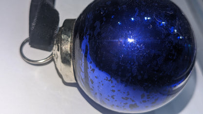 Five 2 Inch Mercury Glass Ornament