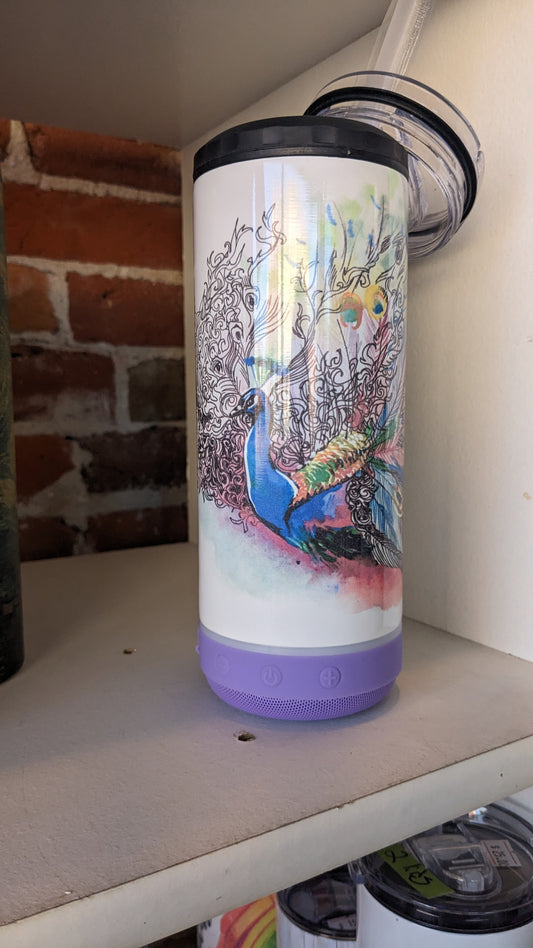 17 Oz Speaker Tumbler Peacock