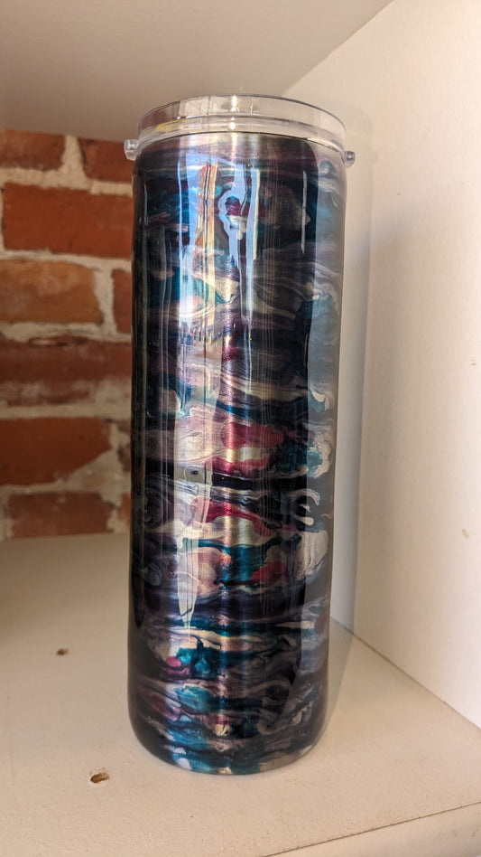 20 ounce stainless steel, Insulated, alcohol ink art Tumbler