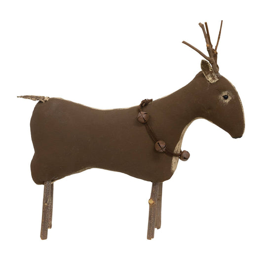 Stiffened Fabric Primitive Standing Reindeer