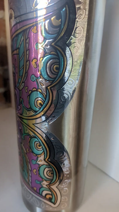 30 ounce stainless steel. Insulated Tumbler butterfly