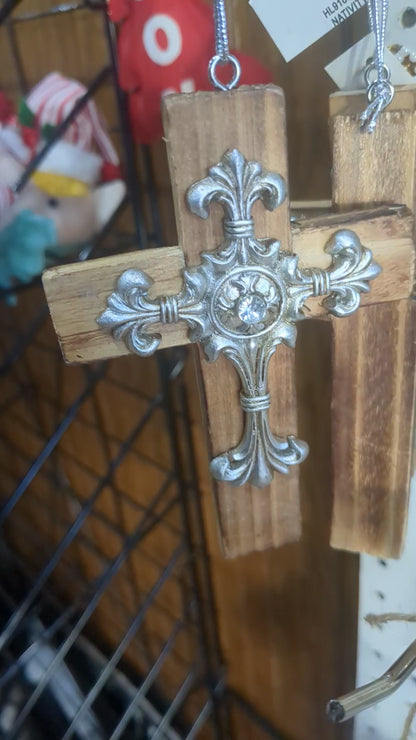 Wooden Cross Ornament