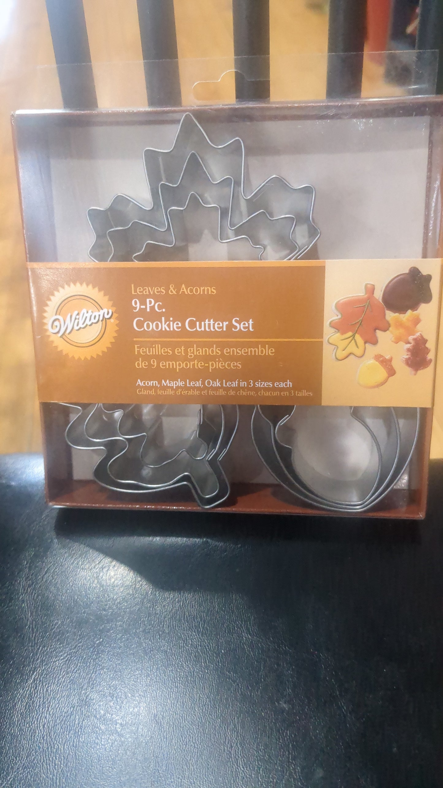 Wilton nine-piece leaves and acorns cookie cutter set