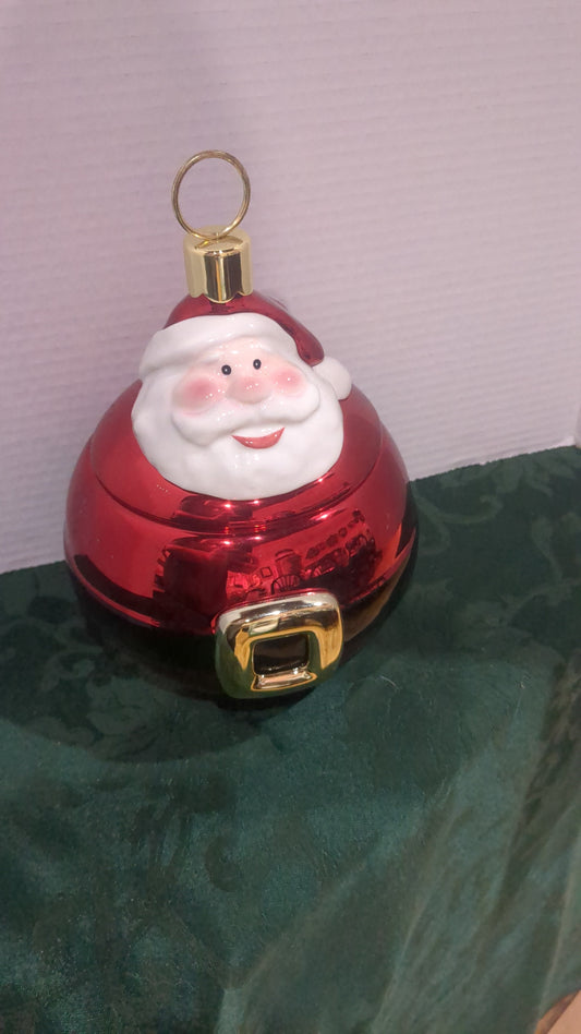 Santa ornaments jar/container for floral arrangment