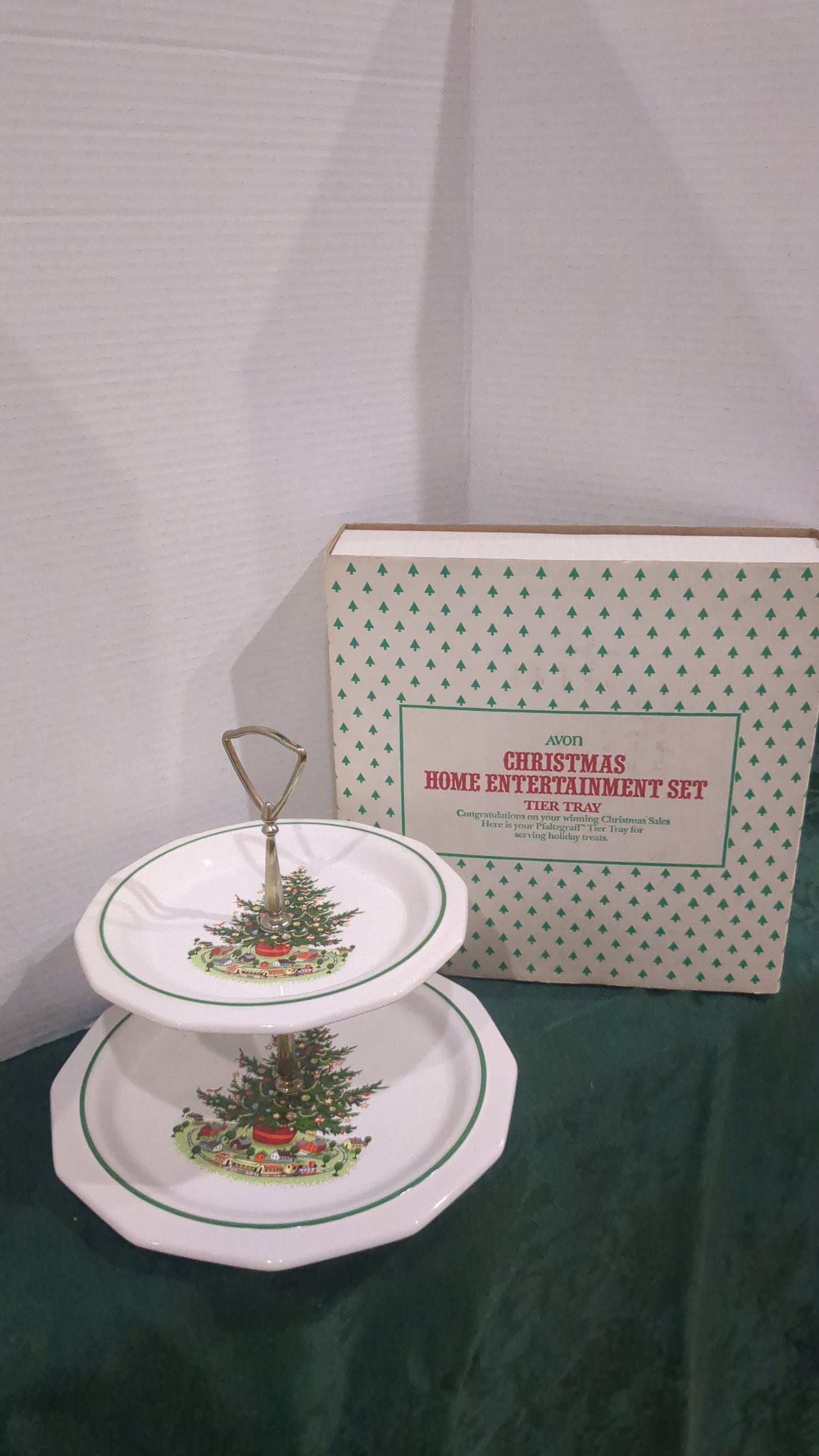 Avon Christmas home entertainment tier tray