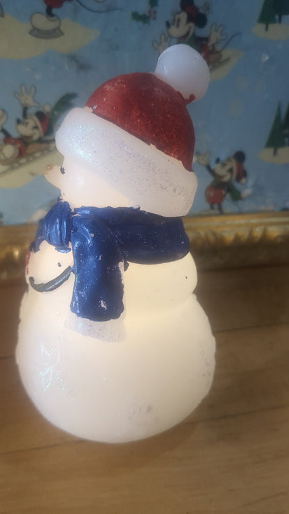 Set of 3 wax lit snowmen