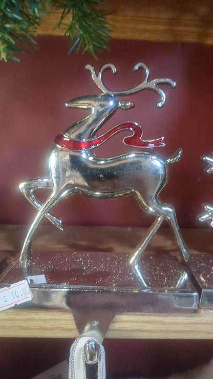 Stocking holder metal reindeer