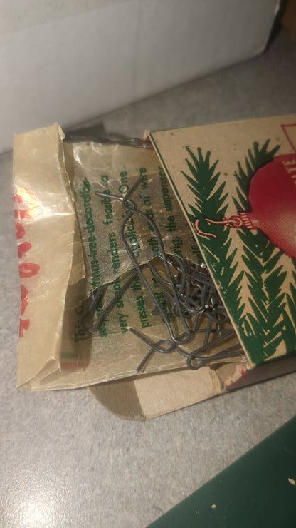 Vintage Shiny Bright Christmas tree ornament hangers.