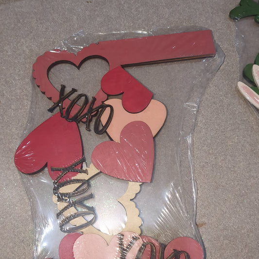 Heart Valentine's Day insert for pot spilling door sign