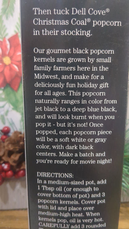 Christmas Coal Popcorn Kernels - Xmas Stocking Stuffer Gift